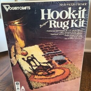 Vogart Crafts Vintage Hook-it Designer Rug Kit #4326 Fireside Rocking Chair NEW
